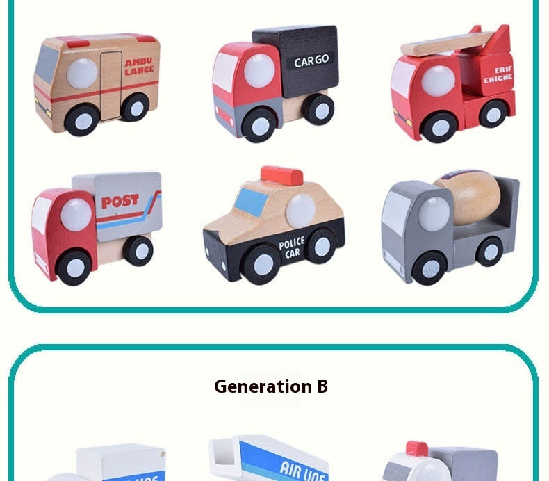 Children's Colored Wooden Car Puzzle Toys 🇨🇳