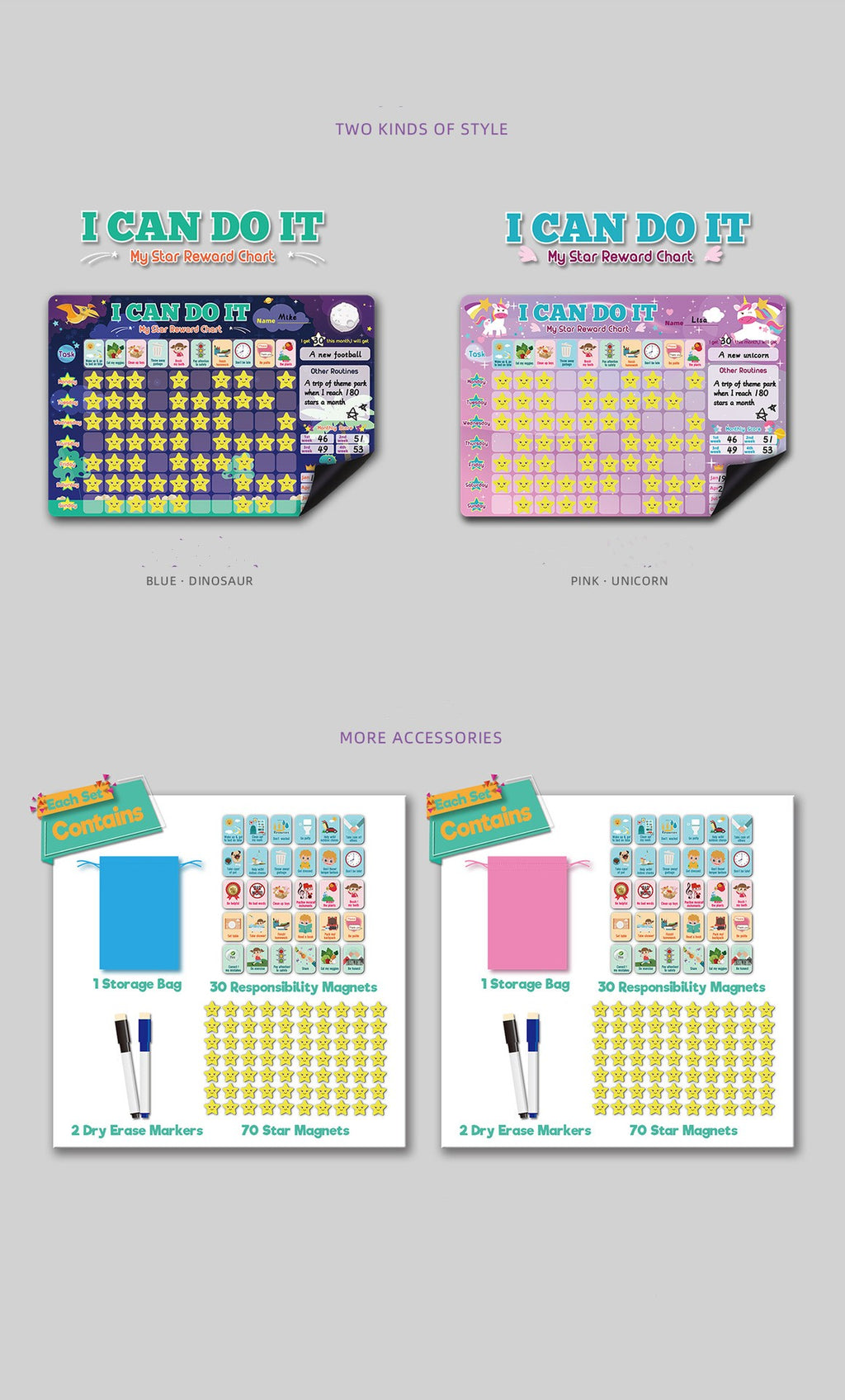 Reward Magnetic Self-Discipline Form For Kids 🇨🇳