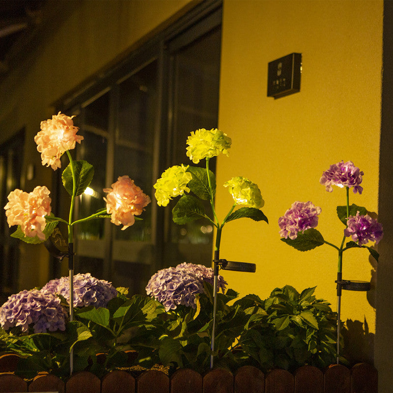 Solar Hydrangea Lights Floor Outlet Outdoor Garden Decorative Lights 🇨🇳