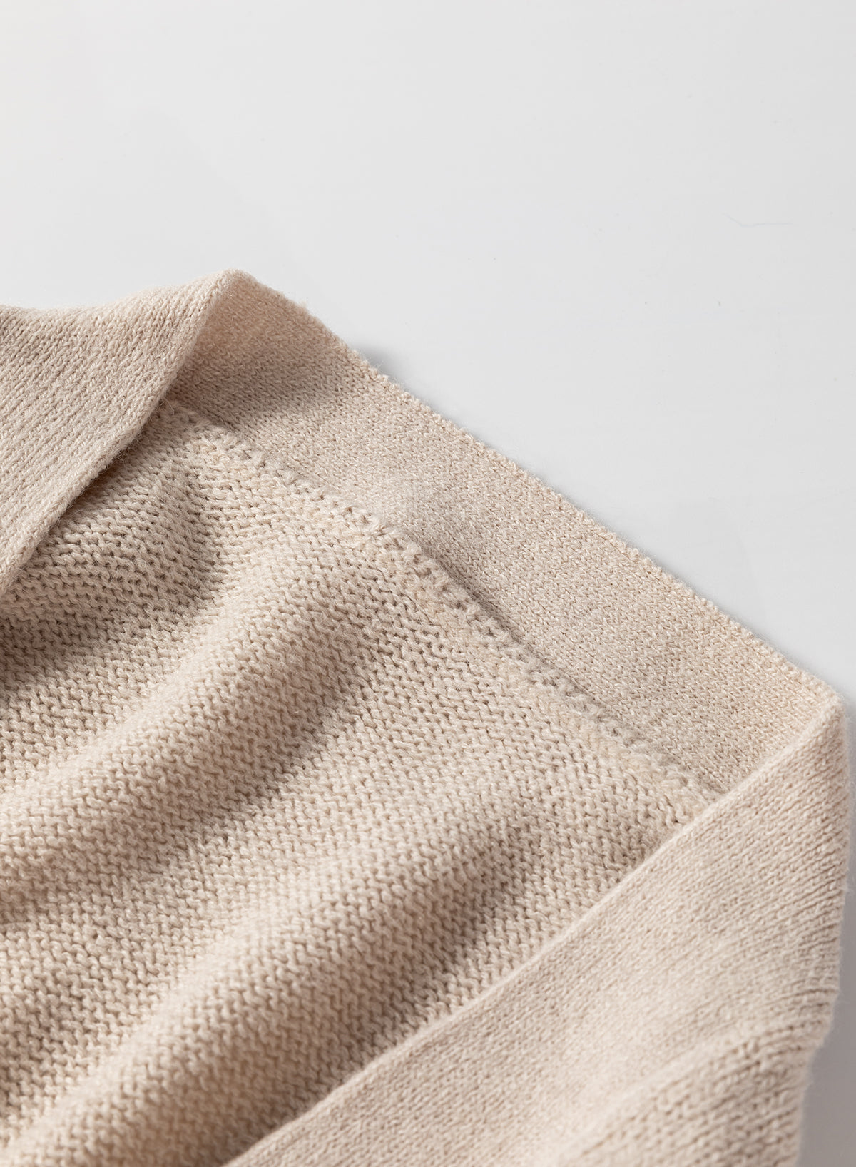 Beige Side Pockets Open Front Long Knitted Cardigan 🇨🇳