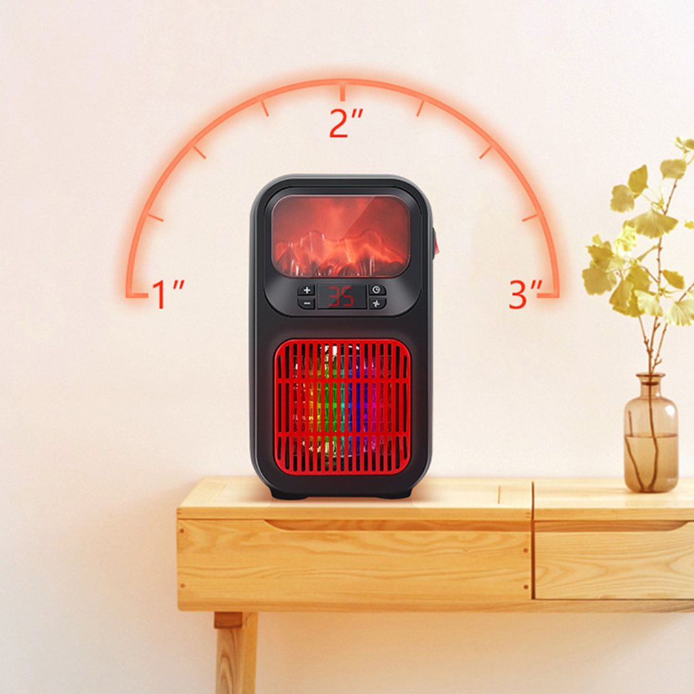 Simulation Flame Heater Mini Heater Compact Portable Hot Air 🇨🇳