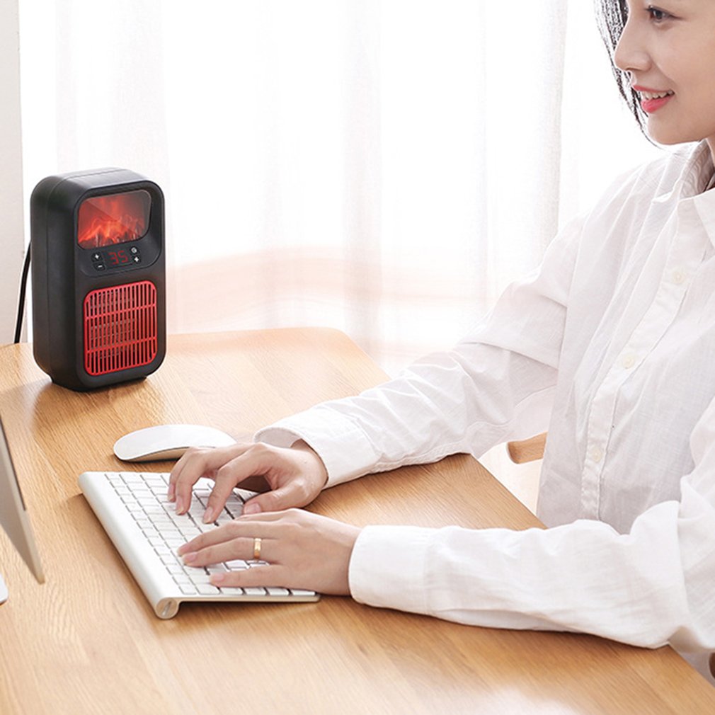 Simulation Flame Heater Mini Heater Compact Portable Hot Air 🇨🇳