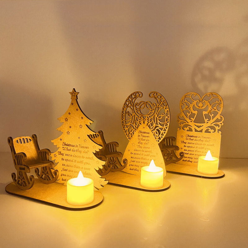 Christmas Decorations DIY Wooden Ornaments Heavenly Christmas Rocking Chair Christmas Angel Poem 🇨🇳