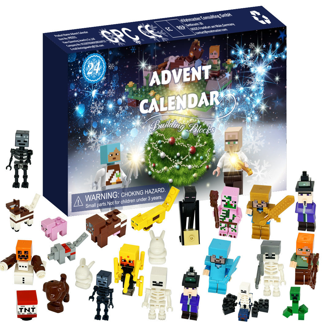 Digital Countdown Blind Box Assembling Building Blocks Pixel Robot Game Children Gift 🇨🇳