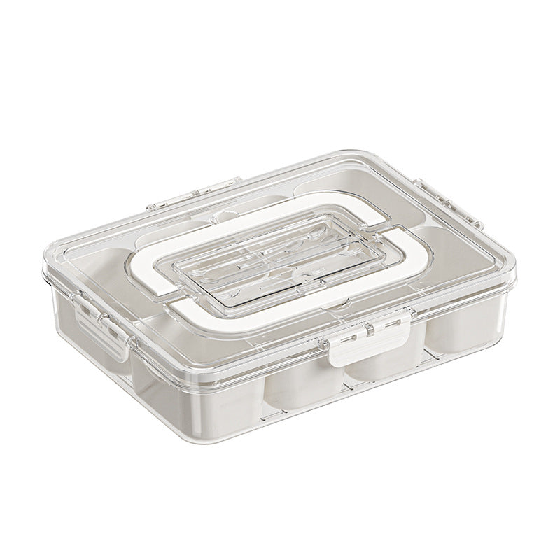 8 Grids Divided Serving Tray Fruits Snack Box Organizer Food Storage Container Seasoning Separator Box Refrigerator Organizer 🇨🇳