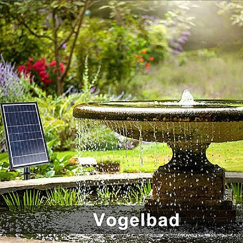 7W Solar Powered Fountain Coloured LED Water Pump with 11 Nozzles for Garden, Fountain, Birth Bath 🇬🇧