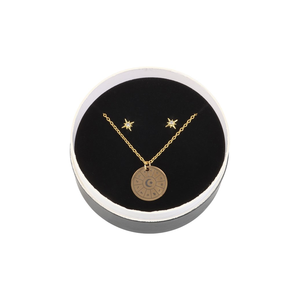 Astrology Wheel Earring and Necklace Set 🇬🇧