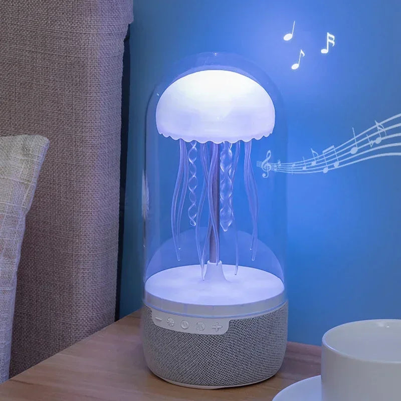 Creative Colorful Jellyfish Lamp Bluetooth Speaker HiFi Stereo 1800mAh Sports Jellyfish Speaker with Lights 🇨🇳