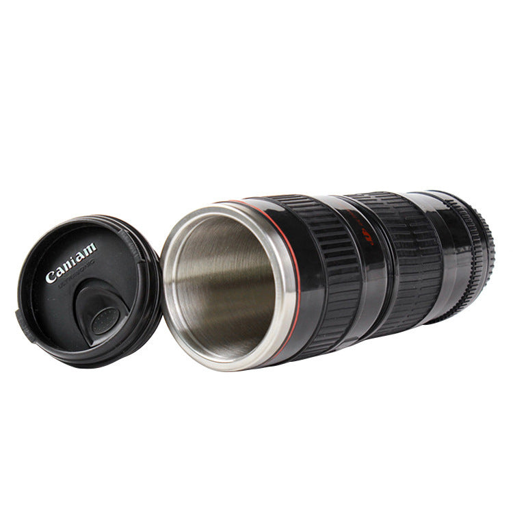 DSLR lens cup stainless steel water cup office coffee cup 🇨🇳
