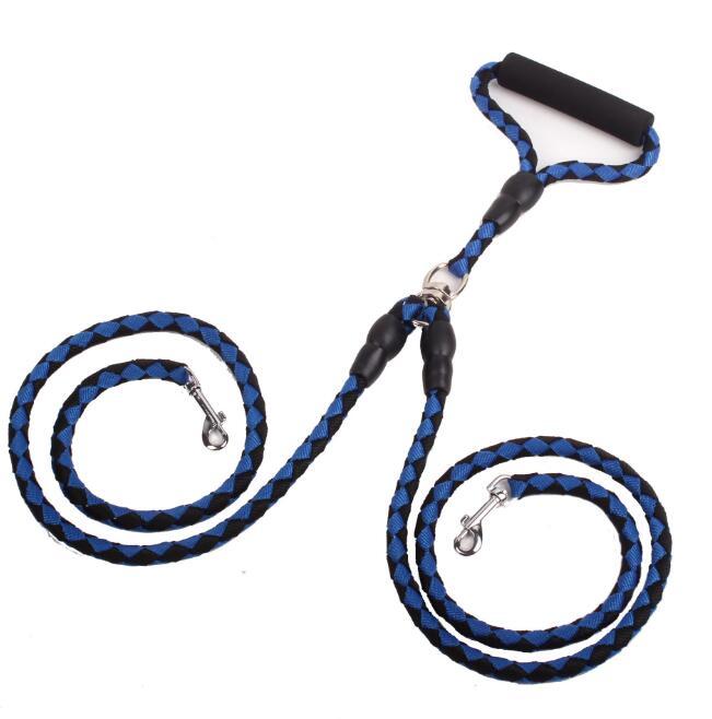 Double-Ended Traction Rope For Walking The Dog Hand-Double-Ended Traction Rope One Plus Two Leash Collar Pet Supplies Dog Collar 🇨🇳