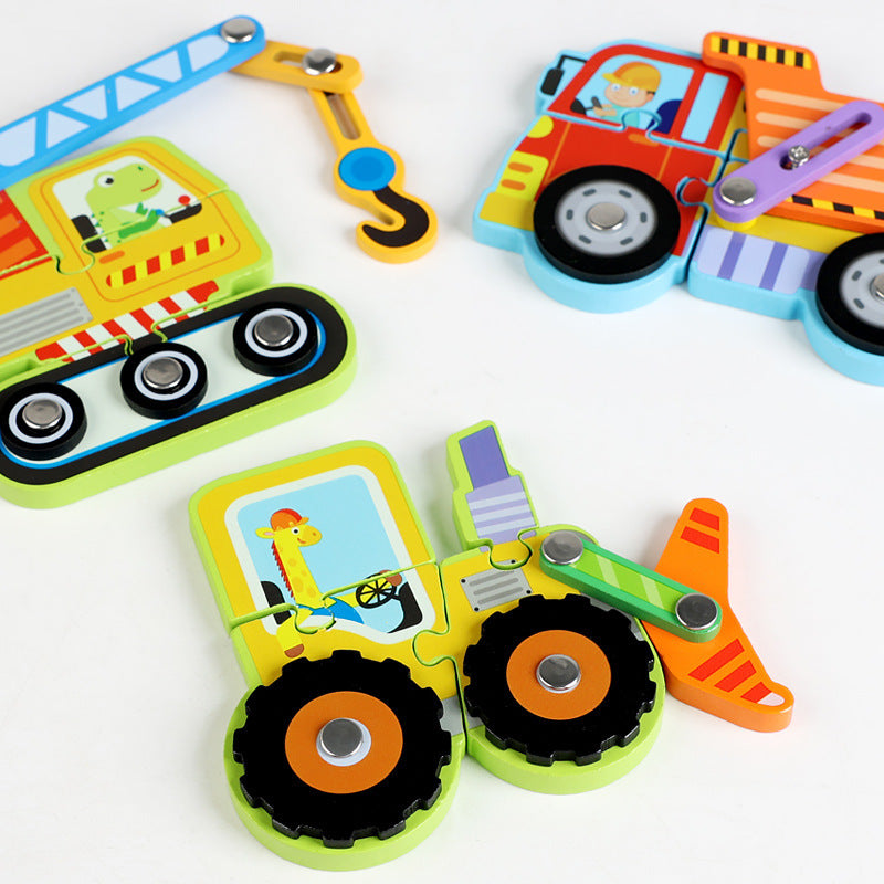 Children Early Childhood Education Develop Wooden Traffic Puzzle Toys 🇨🇳