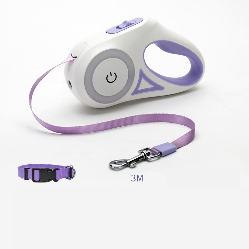 Dog Leash Retractable Leash And Dog Collar Spotlight Automatic Pet Dog Cat Traction Rope For Small Medium Dogs Pet Product 🇨🇳