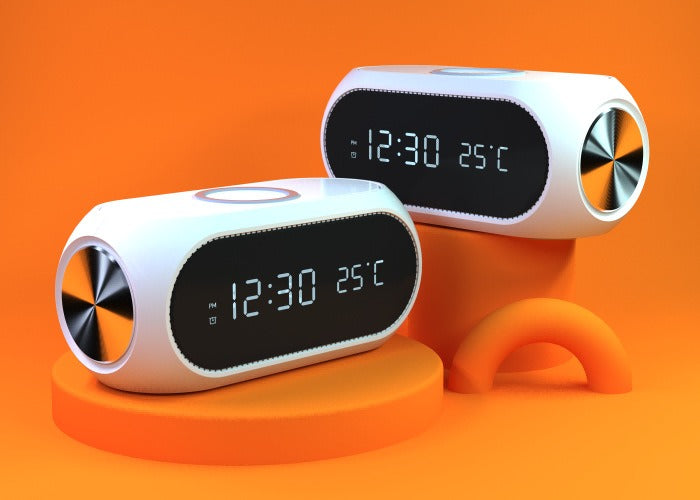 15W wireless charging clock alarm thermometer wireless charging time display wireless charging 🇨🇳
