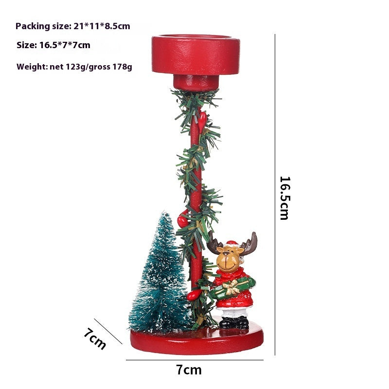 Christmas Decorations Desktop Resin Christmas Tree Elderly Candlestick 🇨🇳