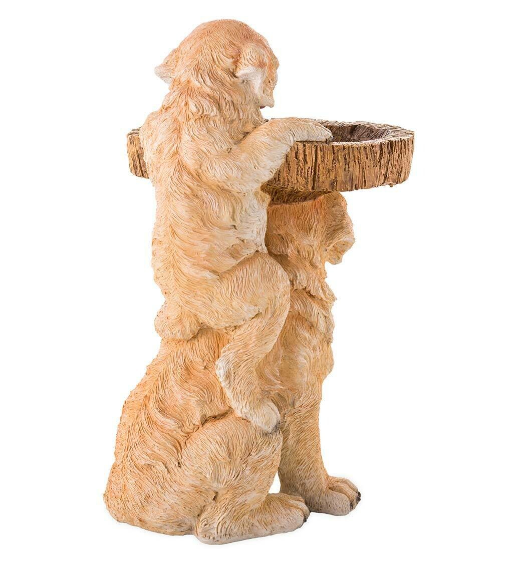 Garden Decoration Raccoon Resin Ornaments Handicraft Gardening Bird Drinking Ornaments 🇨🇳