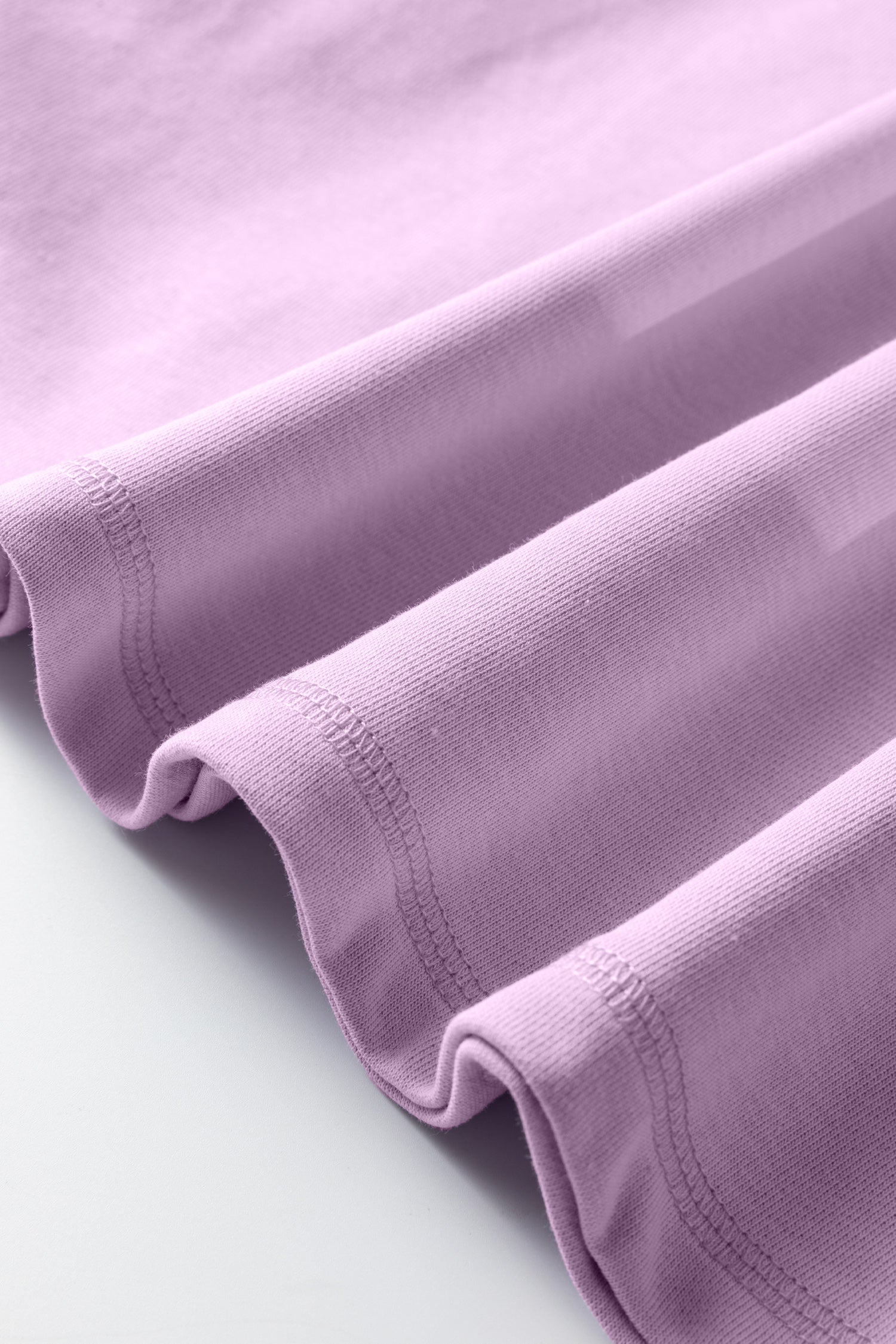 Orchid Petal Solid Color Raw Seam Patchwork Baggy Sweatshirt 🇺🇸