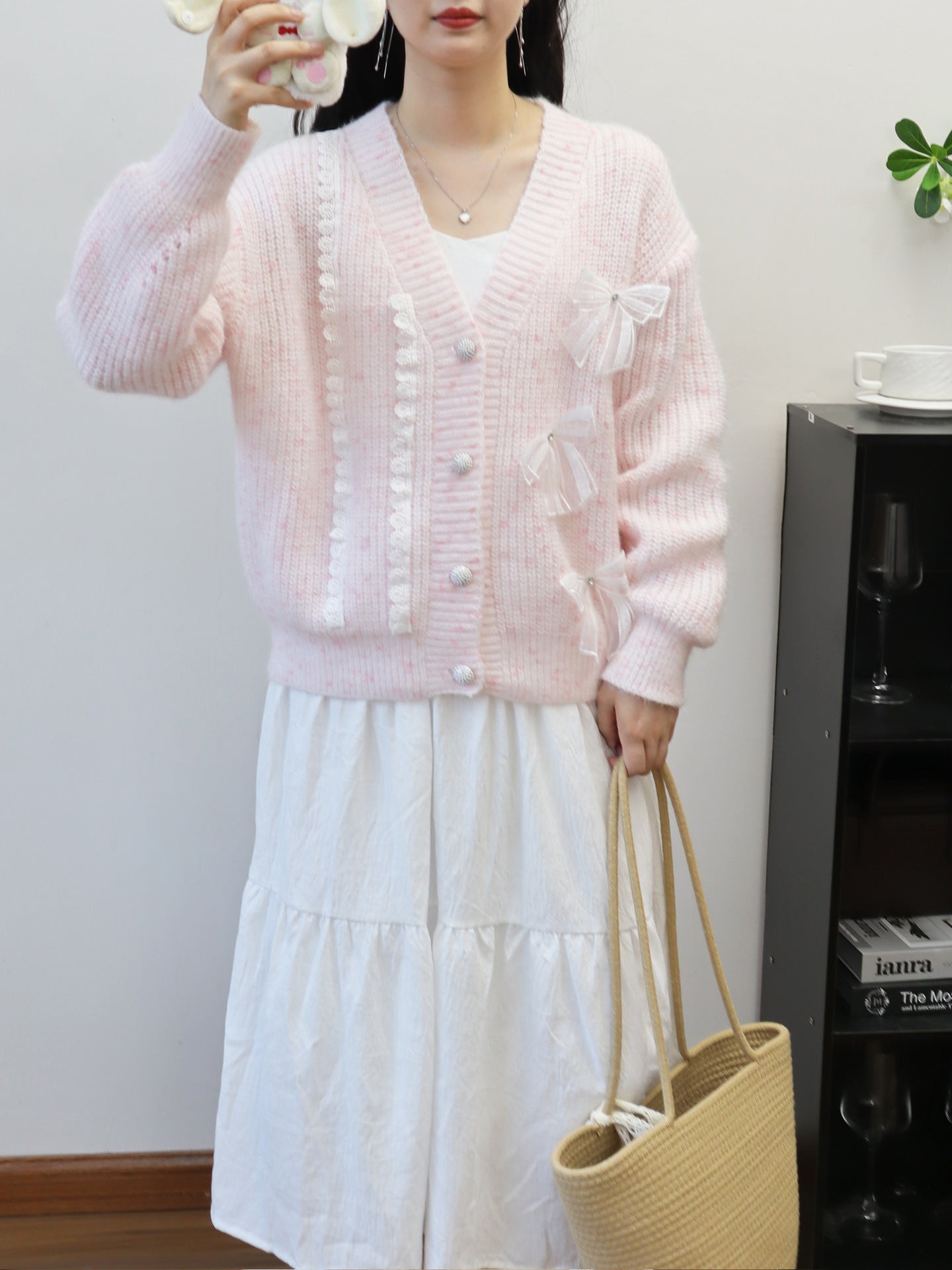 Bow Sweater design Style Knitted Cardigan 🇨🇳