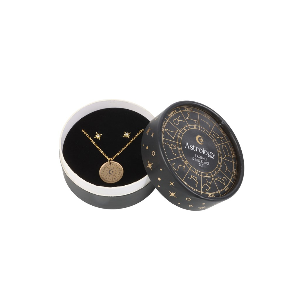 Astrology Wheel Earring and Necklace Set 🇬🇧