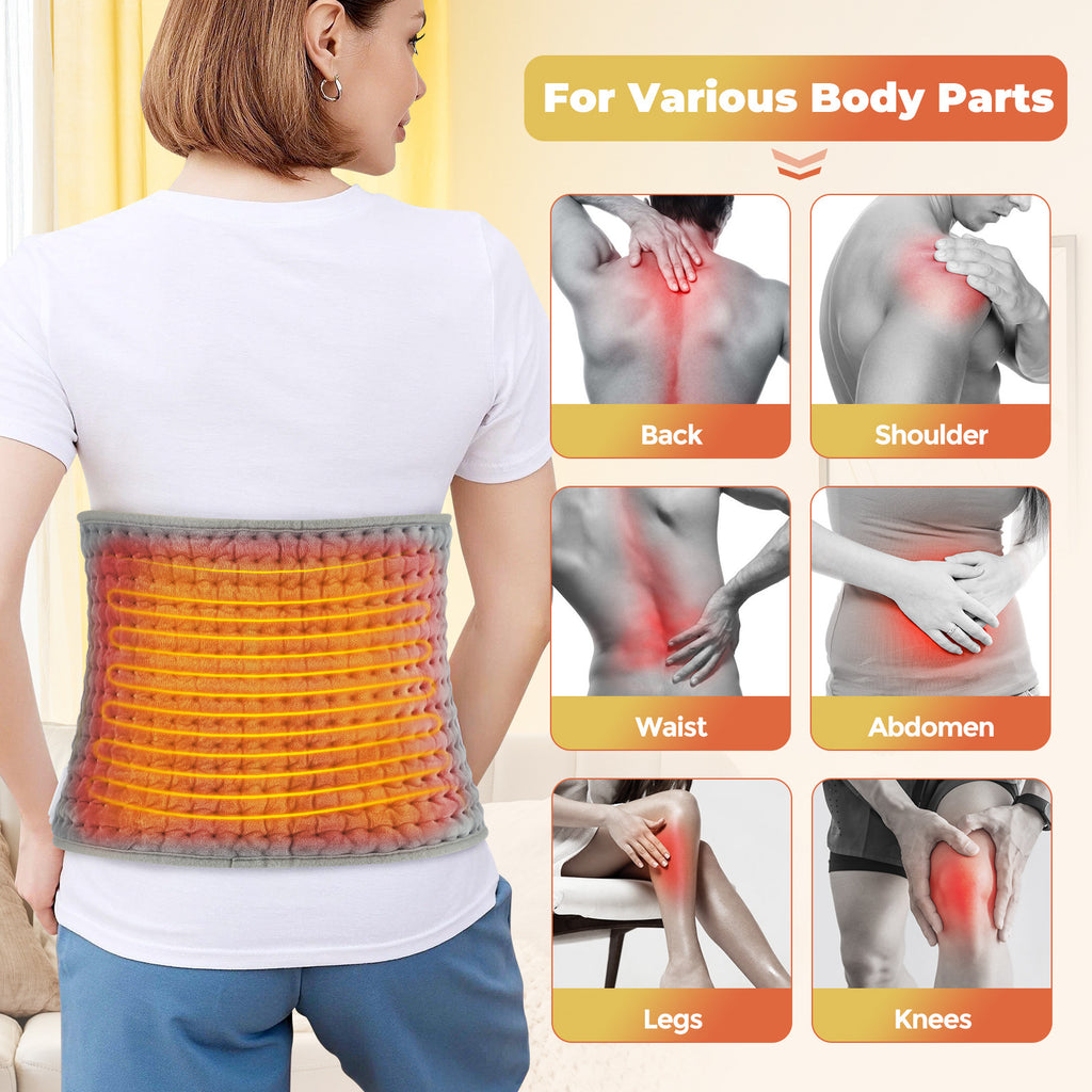 Back Heating Support Belt Heated Waist Brace With Adjustable Temperature Warm Back Belt Abdomen Warmer Lumbar Support Pad 🇨🇳