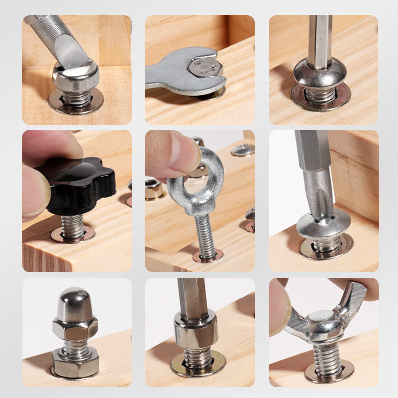 Children's Wooden Early Education Switch Screw Tool Car Educational Toy 🇨🇳