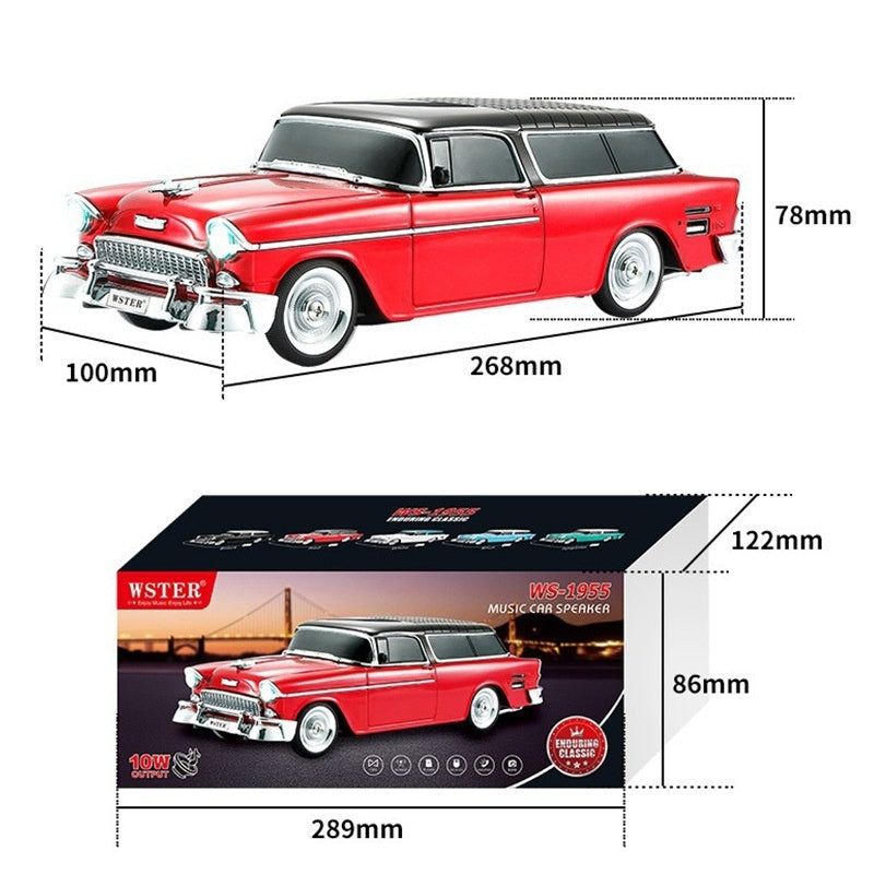 Vintage Classic Car Bluetooth Model With LED Colorful Lighting And Audio 🇨🇳