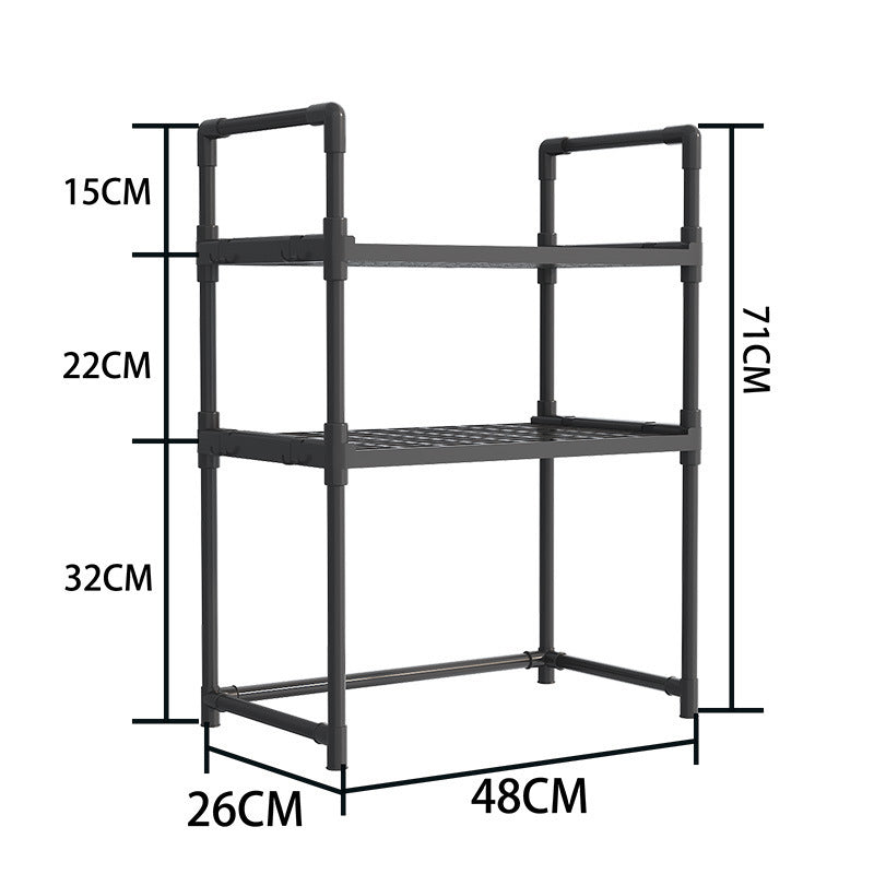 Multi-functional Kitchen Microwave Oven Storage Double-layer Kitchen Seasoning Rack 🇨🇳