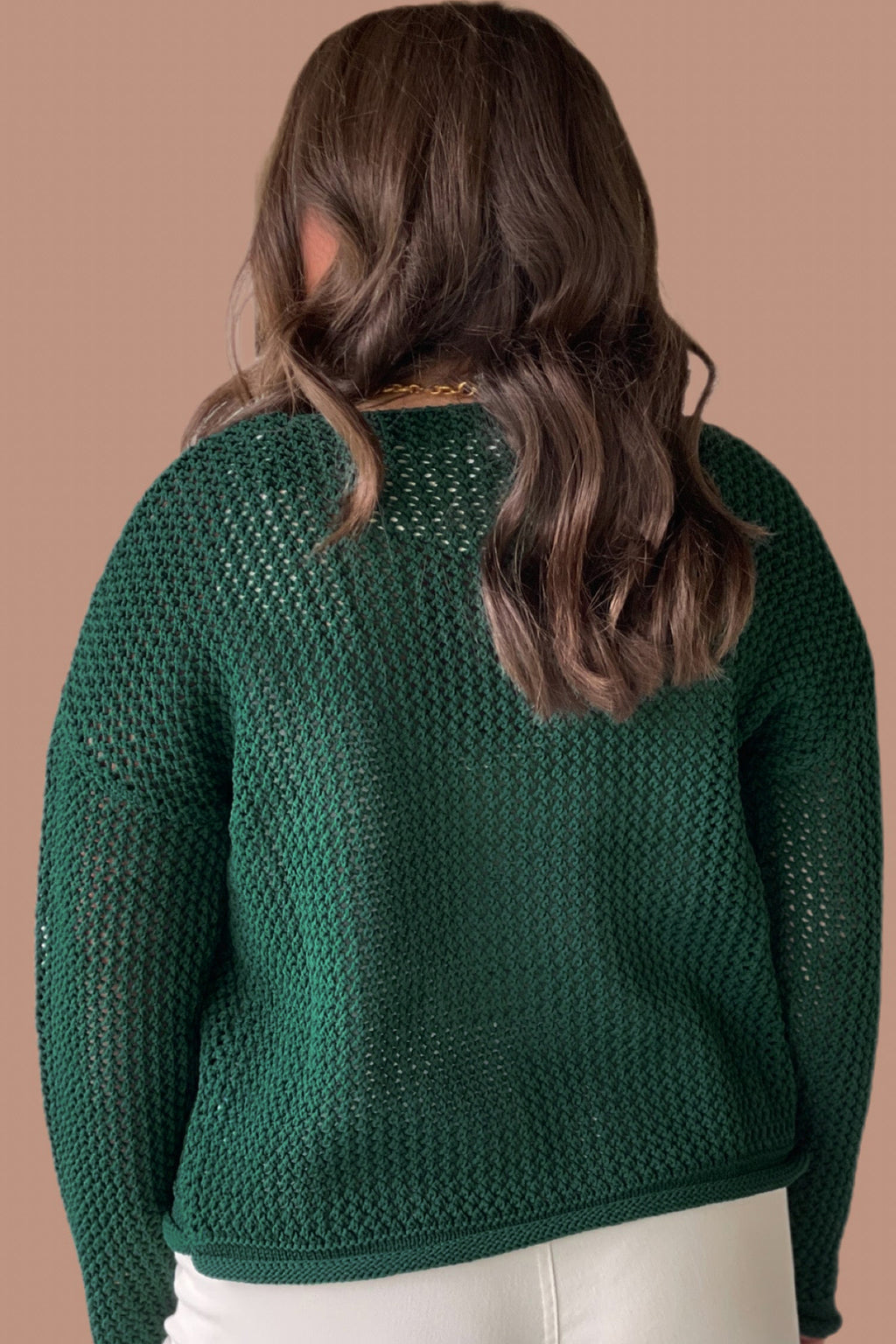Blackish Green Plus Size Golden Accent Buttons Short Sweater Cardigan 🇺🇸