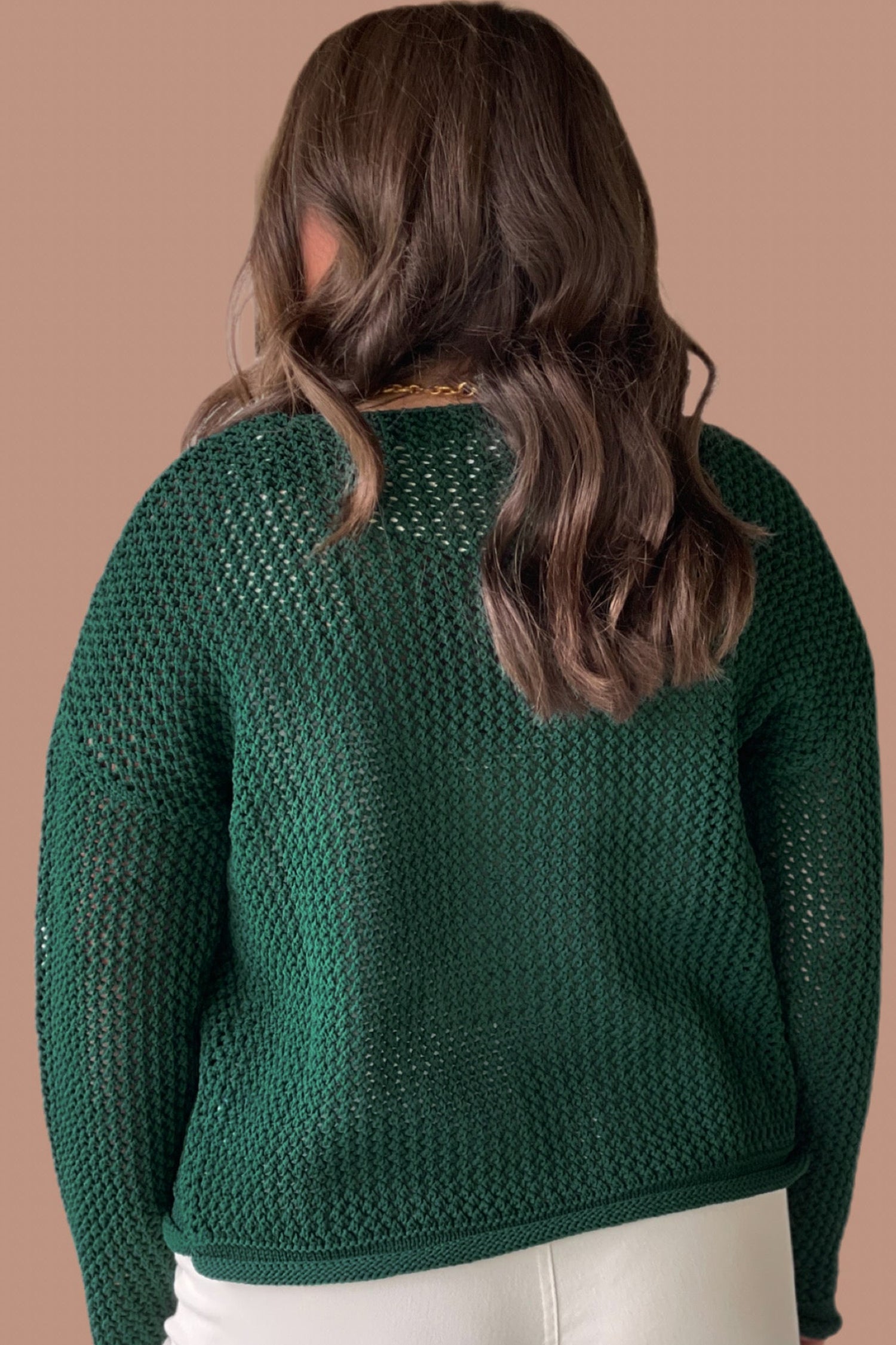Blackish Green Plus Size Golden Accent Buttons Short Sweater Cardigan 🇺🇸