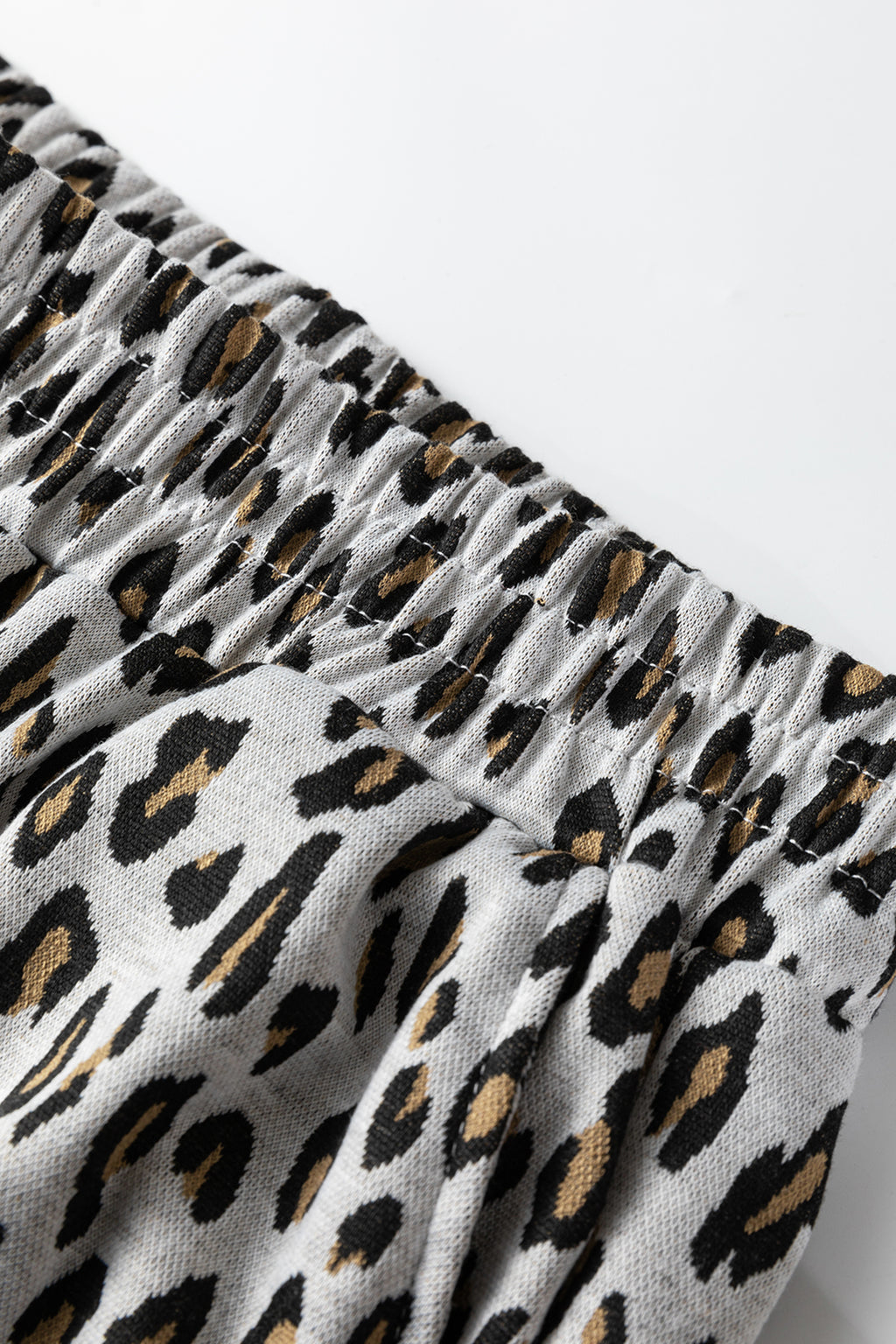 Beige Leopard Print Casual Tee and Pants 2pcs Outfit 🇺🇸