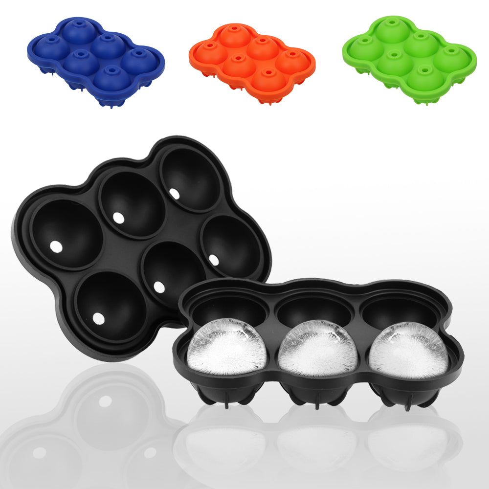 Large Ice Cube Maker Silicone Mold 6 Cell Big Sphere Ice Ball Tray  Gadgets 🇨🇳