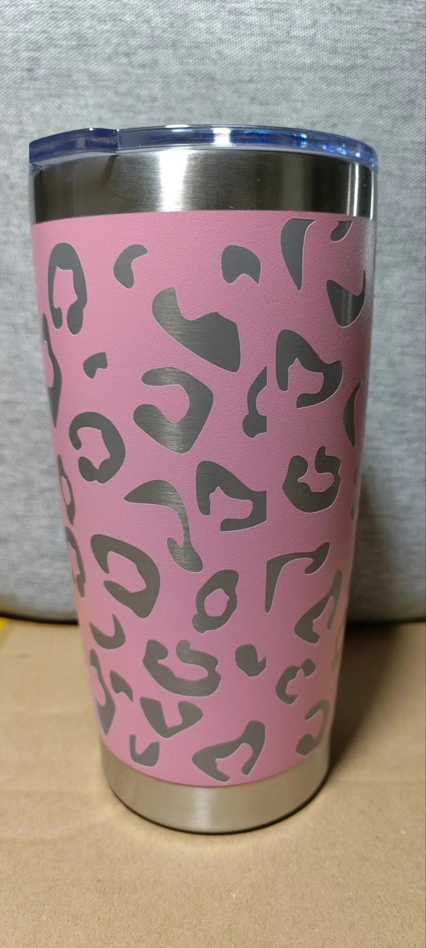 Laser Leopard Print Stainless Steel Insulated Mug 🇨🇳