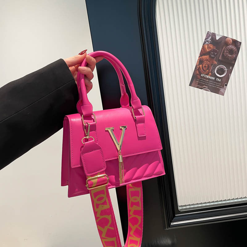 Womens Fashion Solid-Color Tassel Crossbody Bag 🇨🇳