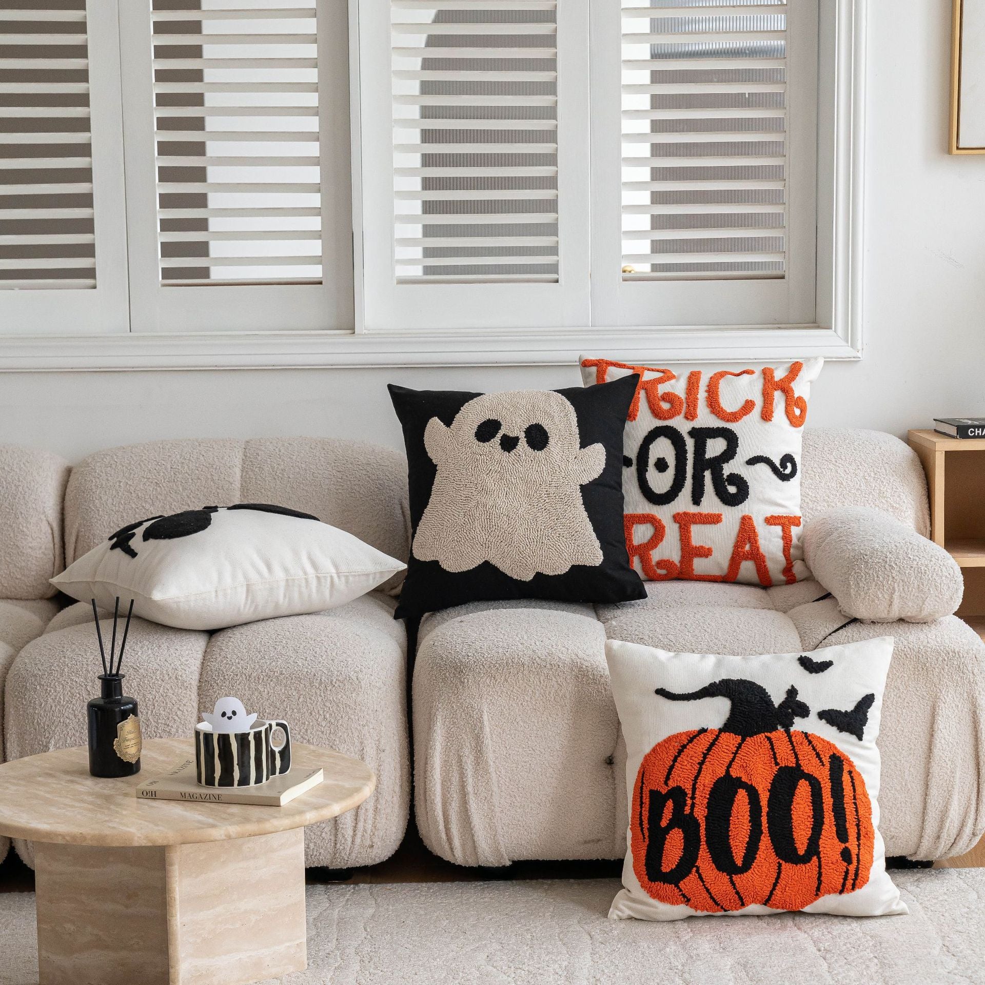 Halloween Pillow Modern Minimalist Ins Style Bedroom Cushion Pillow Set for Home Use 🇨🇳