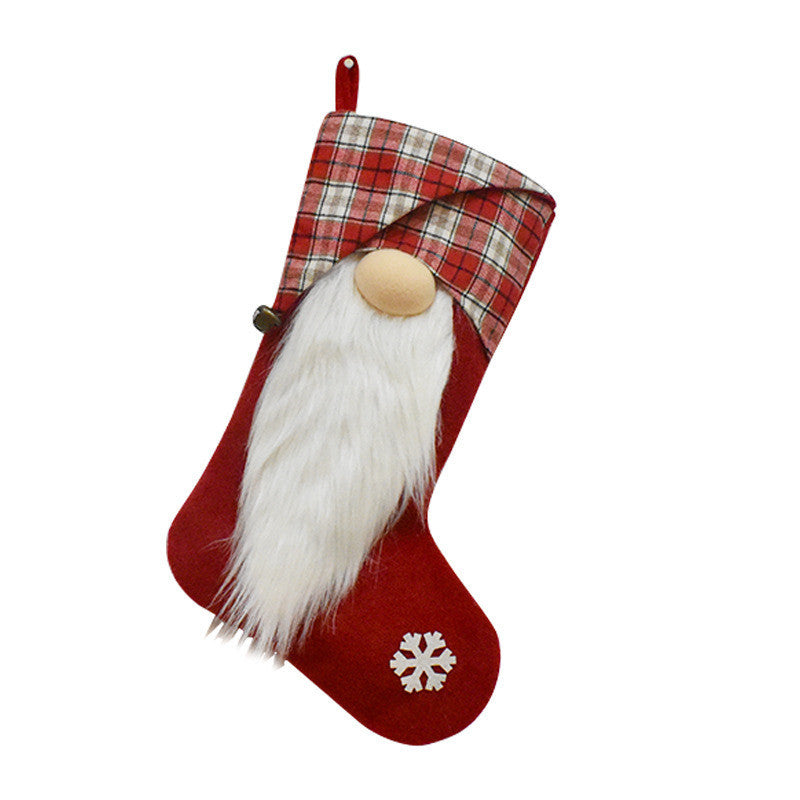 Christmas Stockings Xmas Tree Fireplace Decorative Socks Drop Ornament Candy Bag Gift Holders Hanging Decoration 🇨🇳