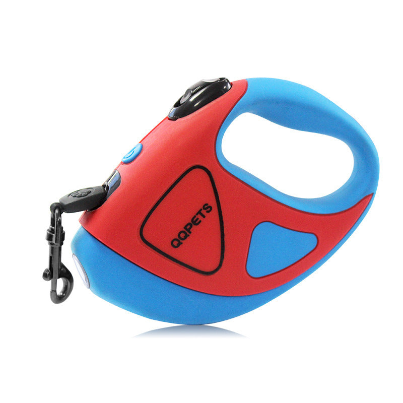 Pet Dog Automatic Retractable Fiber Leash Night Safety LED Shining Automatic Stretching Dog Hand Holding Rope Pet Supplies 🇨🇳