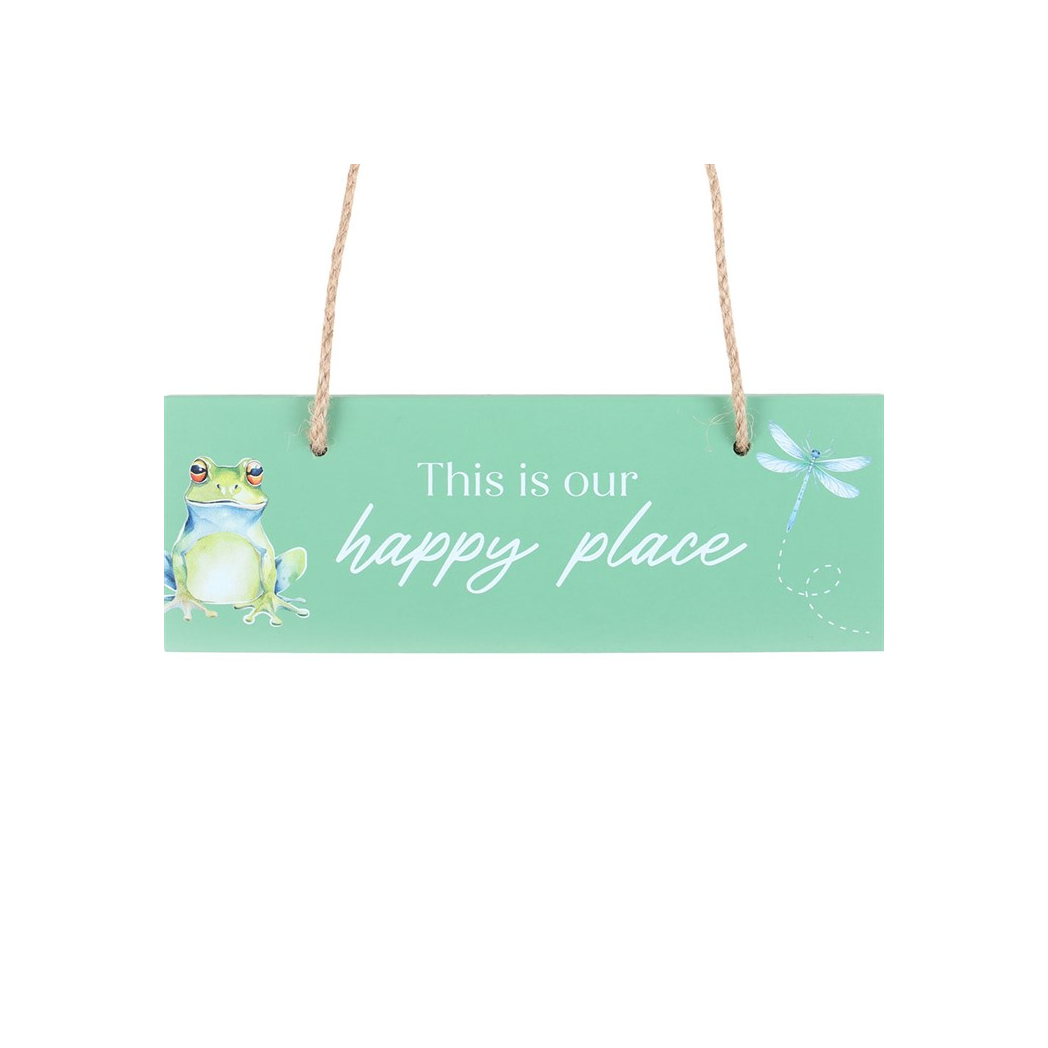 Light Green This is Our Happy Place Hanging Sign 🇬🇧