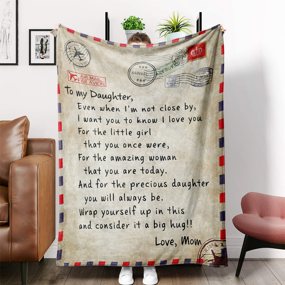 Envelope Blanket Sofa Blanket Airable Cover Message Letter  Flannel 🇨🇳