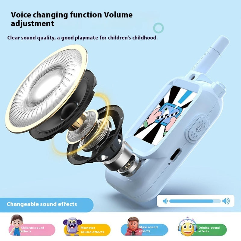Mini Video Wireless Walkie Talkies For Kids Handheld 2 Pack Rechargeable Intercom Cam Outdoor Family Games Gift For Boys Girls 🇨🇳