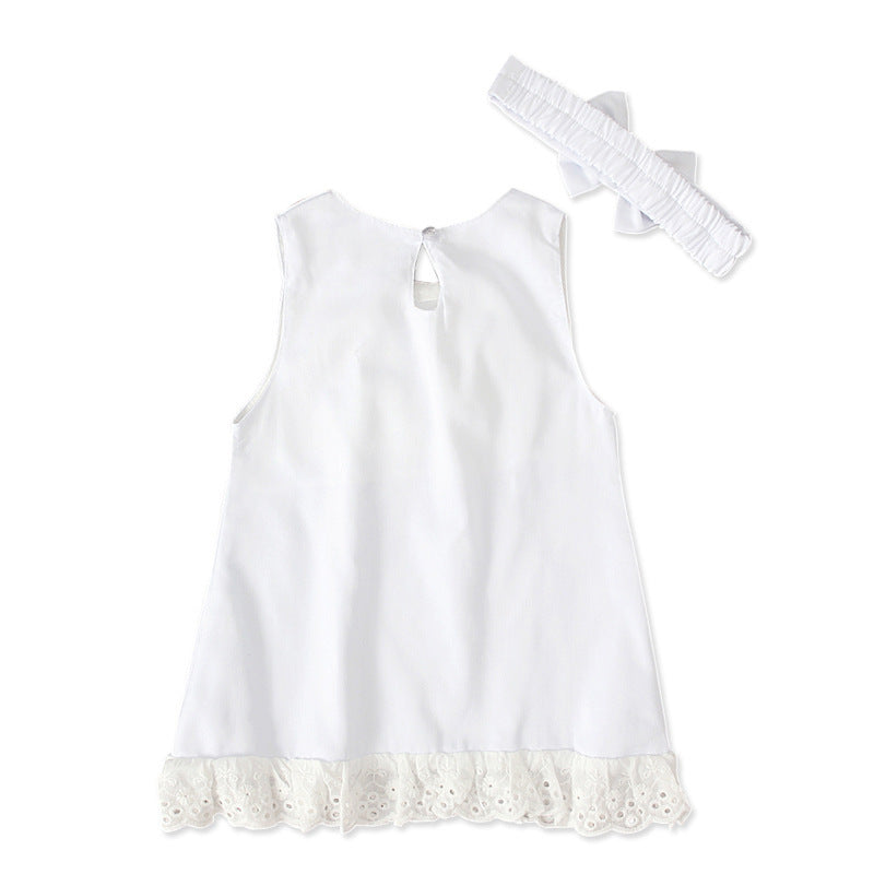 Girls baby sleeveless bow skirt 🇨🇳