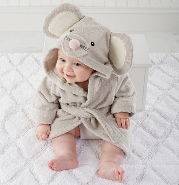 Cartoon Cute Animal Modeling Baby Bath Towels Baby Bathrobes Cotton Children's Bathrobes Baby Hooded 🇨🇳