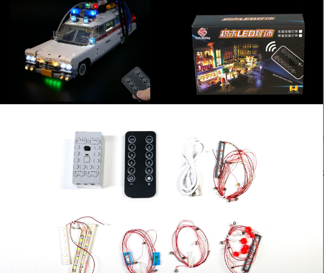 DIY building block lighting compatible with LEGO 10274 Ghostbusters new Ghostbusters car LED building block remote control lighting 🇨🇳