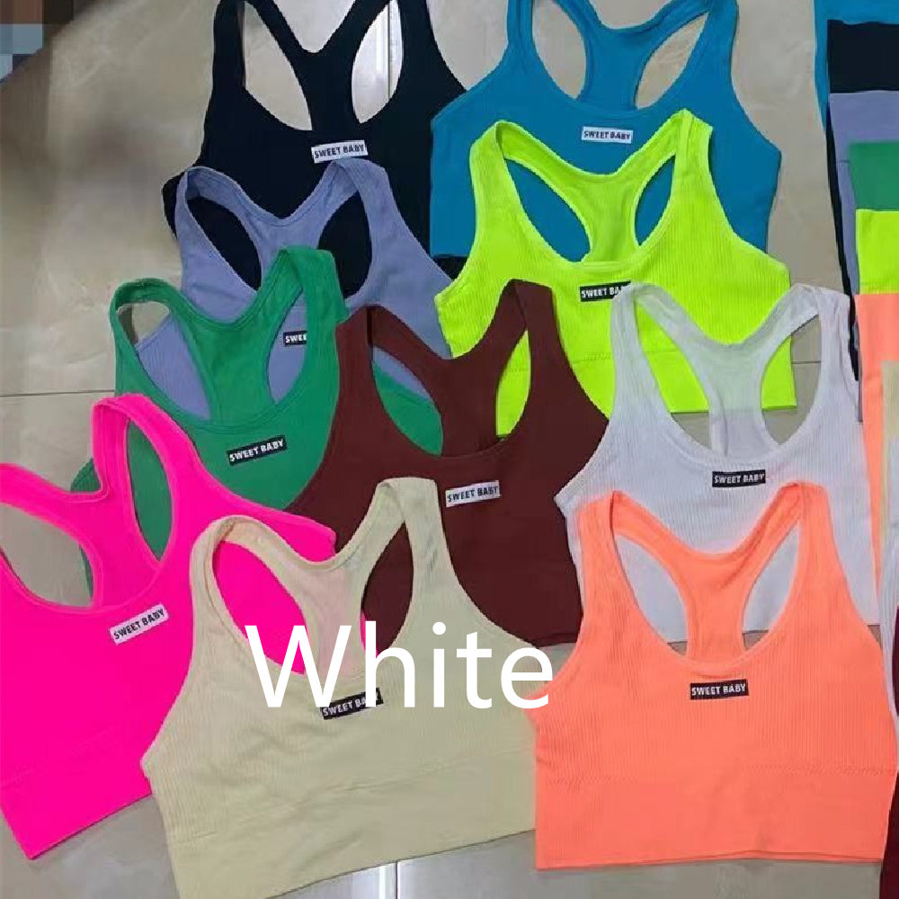 Sports Yoga Suit With Chest Pad Shockproof Beauty Back Hip Withdraw Stretch Sports Women's Shorts 🇨🇳