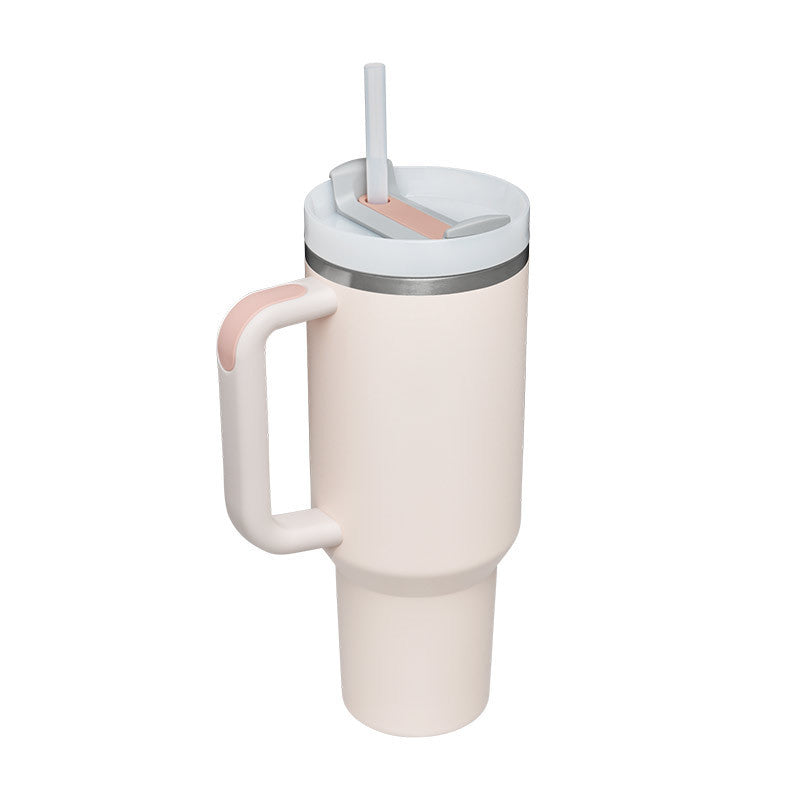 40 Oz Tumbler With Handle Straw Insulated, Stainless Steel,Spill Proof, Vacuum insulated With Lid Tapered 🇨🇳