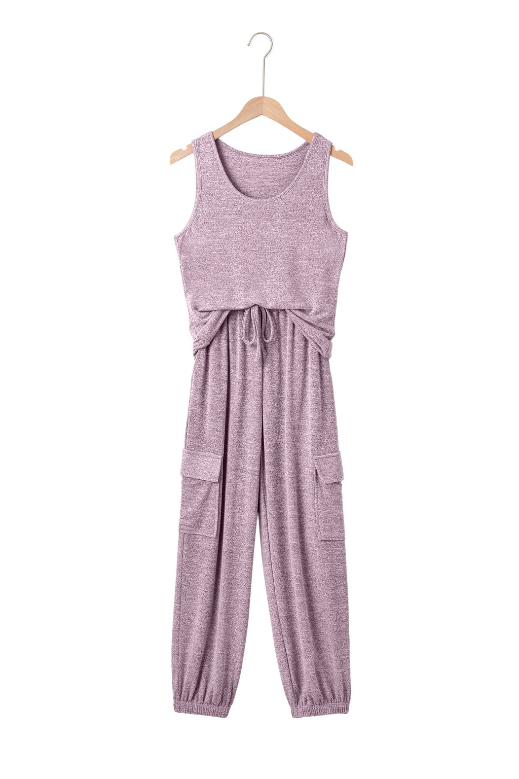 Orchid Bouquet Casual Tank Top Drawstring Jogger Pants 2pcs Outfit 🇺🇸