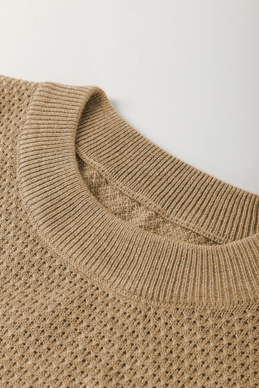 Straw Yellow Brushed Knit Casual Fitted Sweater 🇺🇸