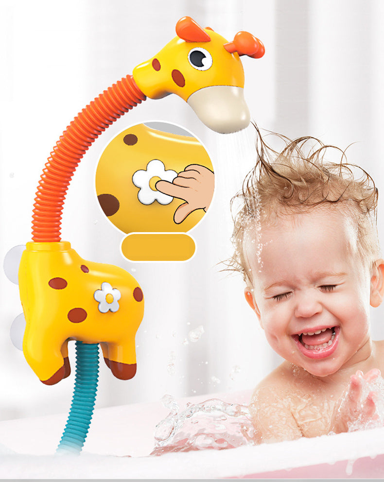Children Bath Toy Electric Cartoon Giraffe Shower Baby Spray Bathtub Toys Educational Play Game Beach Toys 🇨🇳