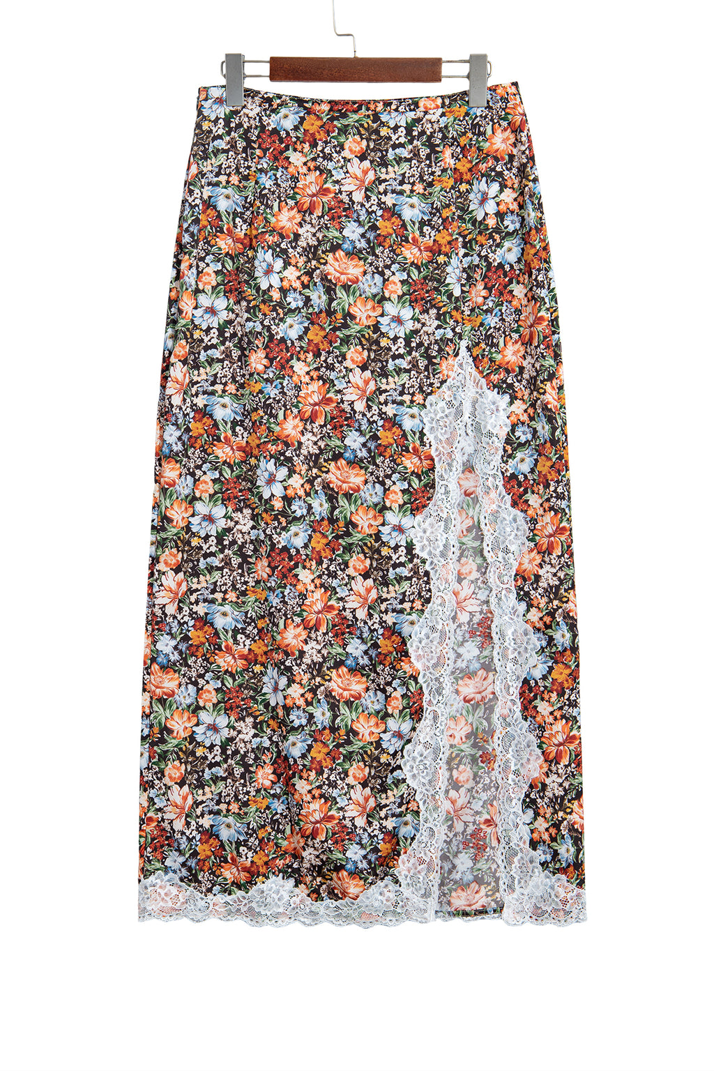 Multicolour Cheetah Print Trim Split Long Western Skirt 🇺🇸