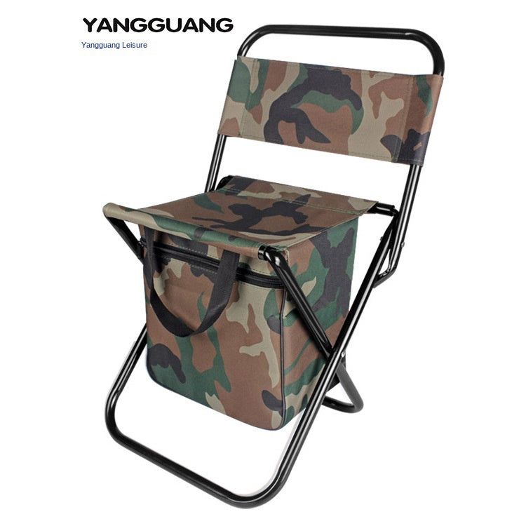 Outdoor Camping Folding Chair with Storage Backrest and Carrying Bag 🇨🇳