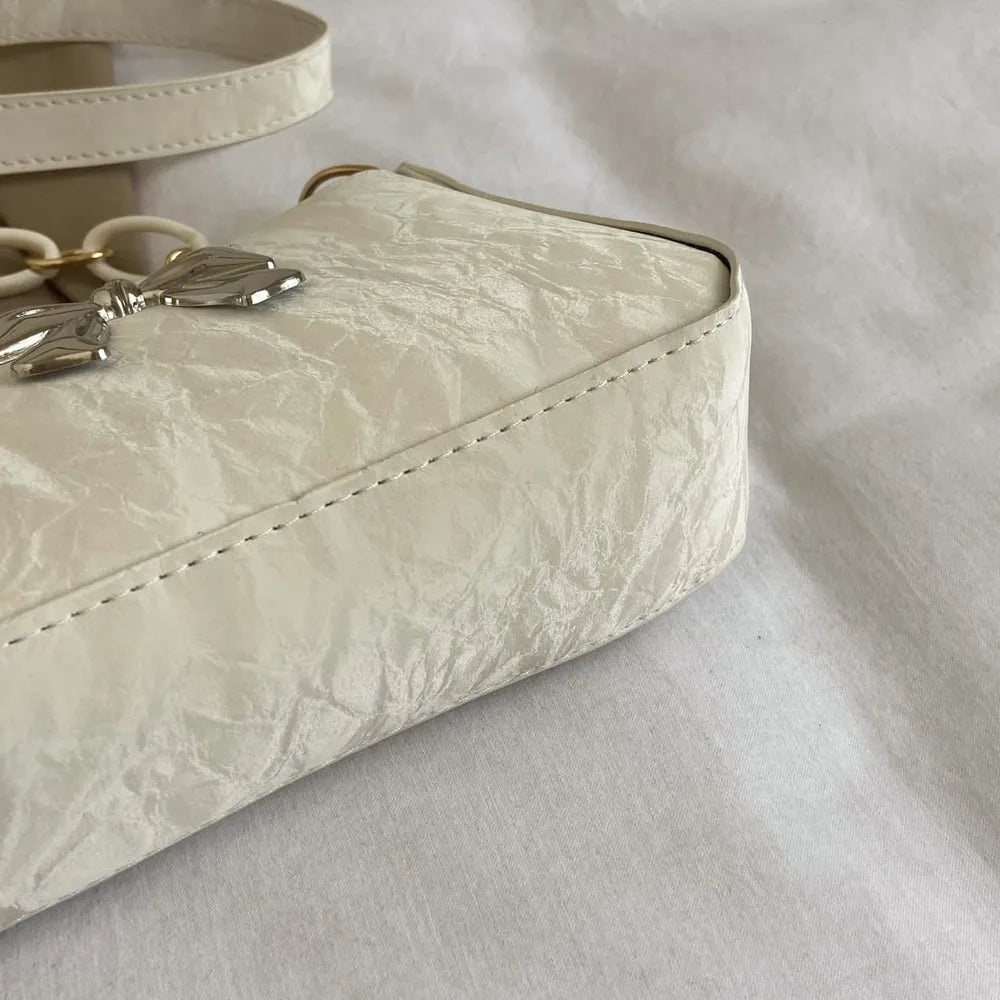 Bow PU Leather Shoulder Bag 🇨🇳