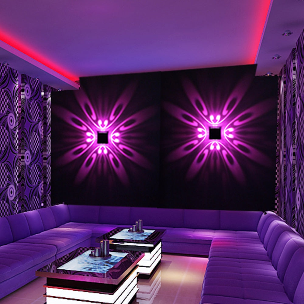 Wall Mounted LED Wall Lamp Indoor Projection Colorful Lighting Mural Luminaire Background Wall Light for Home Hotel KTV Bar 🇨🇳